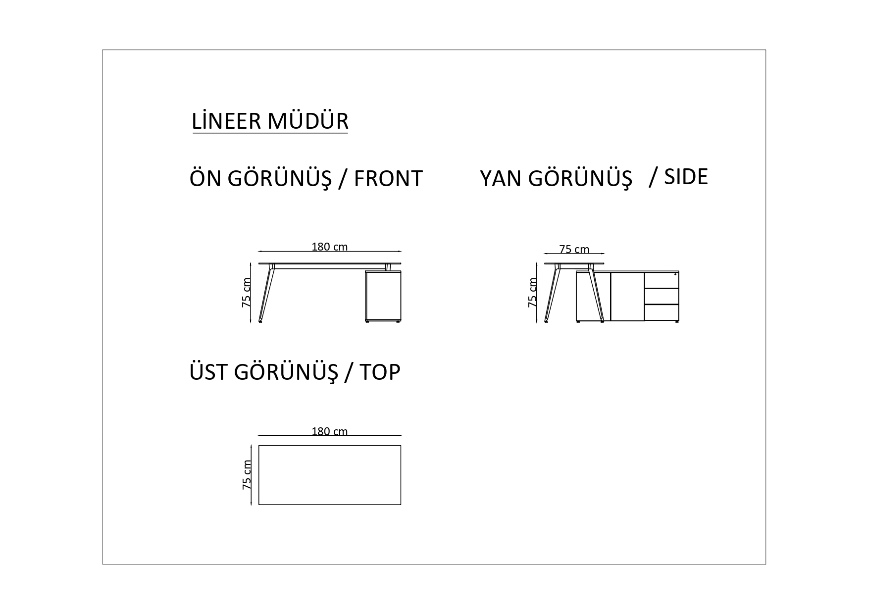 Mod Tasarım | Lineer Müdür Masası